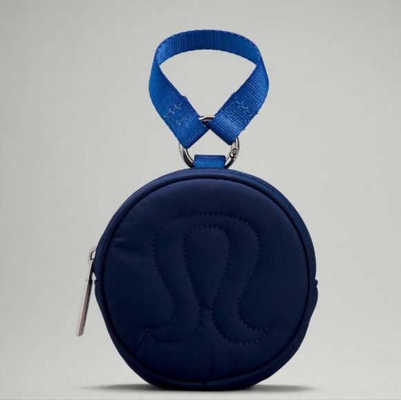 lululemon athletica Handbags - Lululemon Navy Round Zip Pouch with Strap